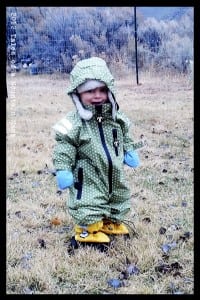 Stonz Booties + DucKsday Rainsuit and lots of layers!