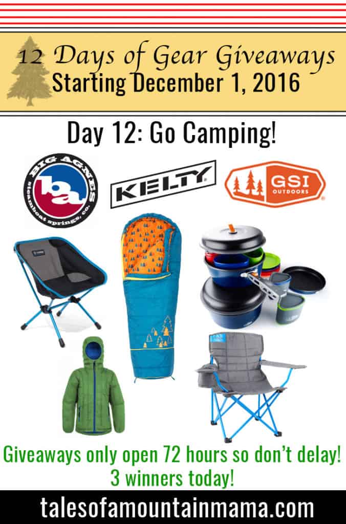 12 Days of Gear Giveaways Day 12 Go Camping! Tales of a Mountain Mama