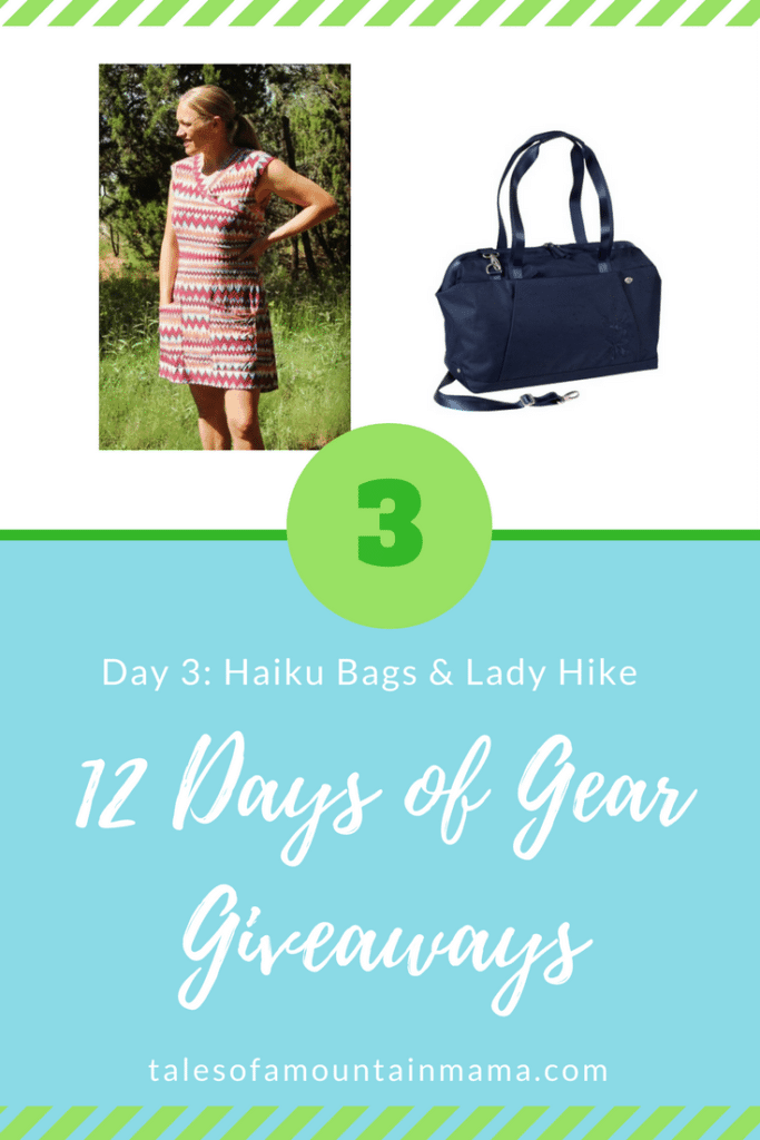12 Days of Gear Giveaways Day 3 *Win from Haiku Bags & Lady Hike