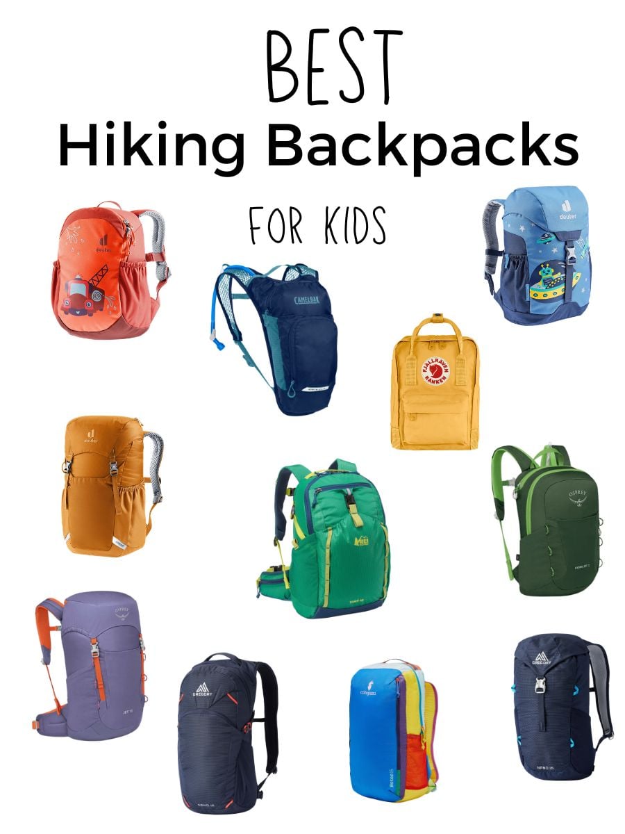 infographic of best hiking backpacks for kids