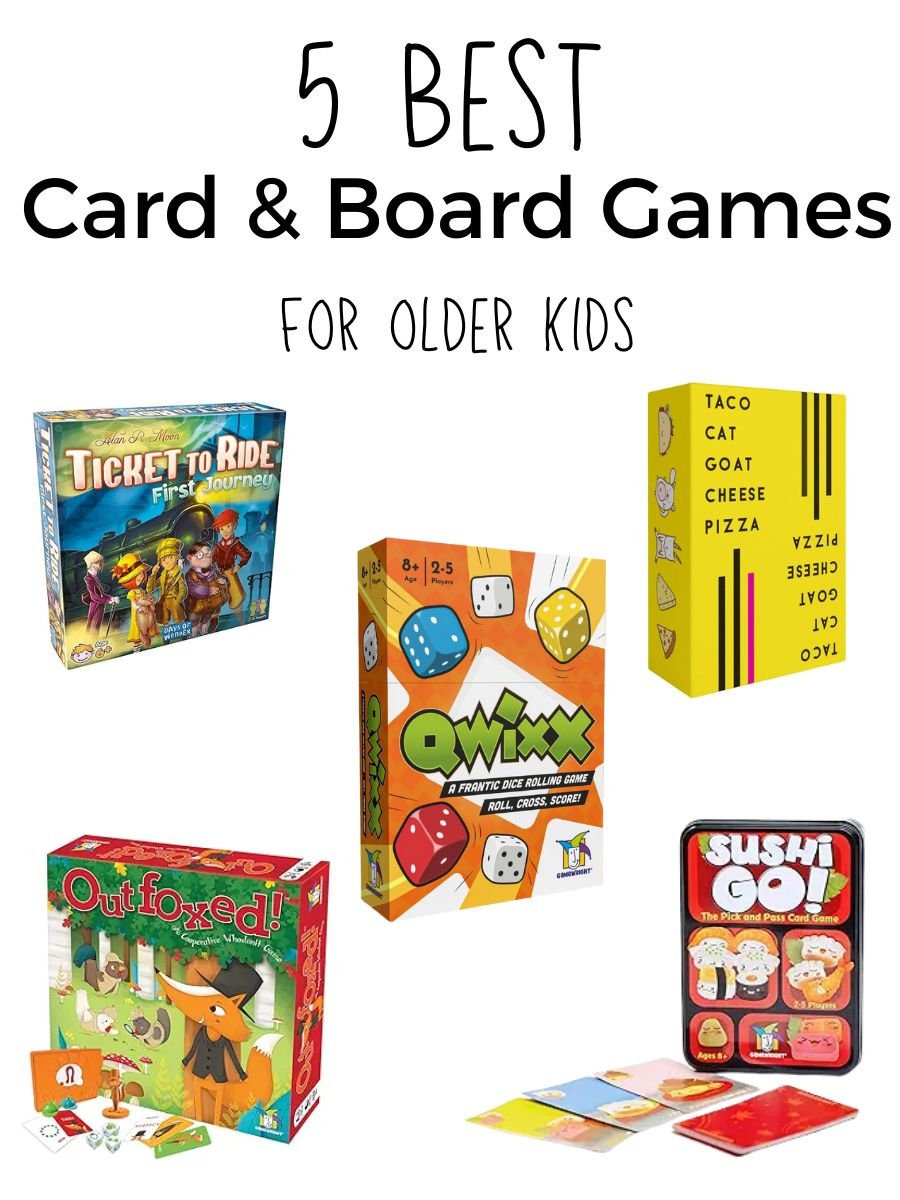 Best indoor active play gifts 15 Infographic of the best card and board games for older kids