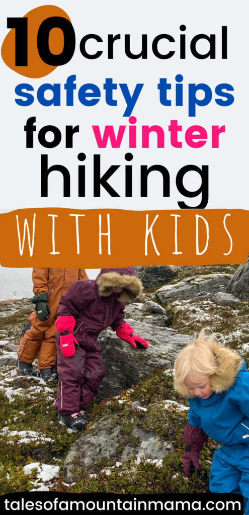 winter hiking with kids
