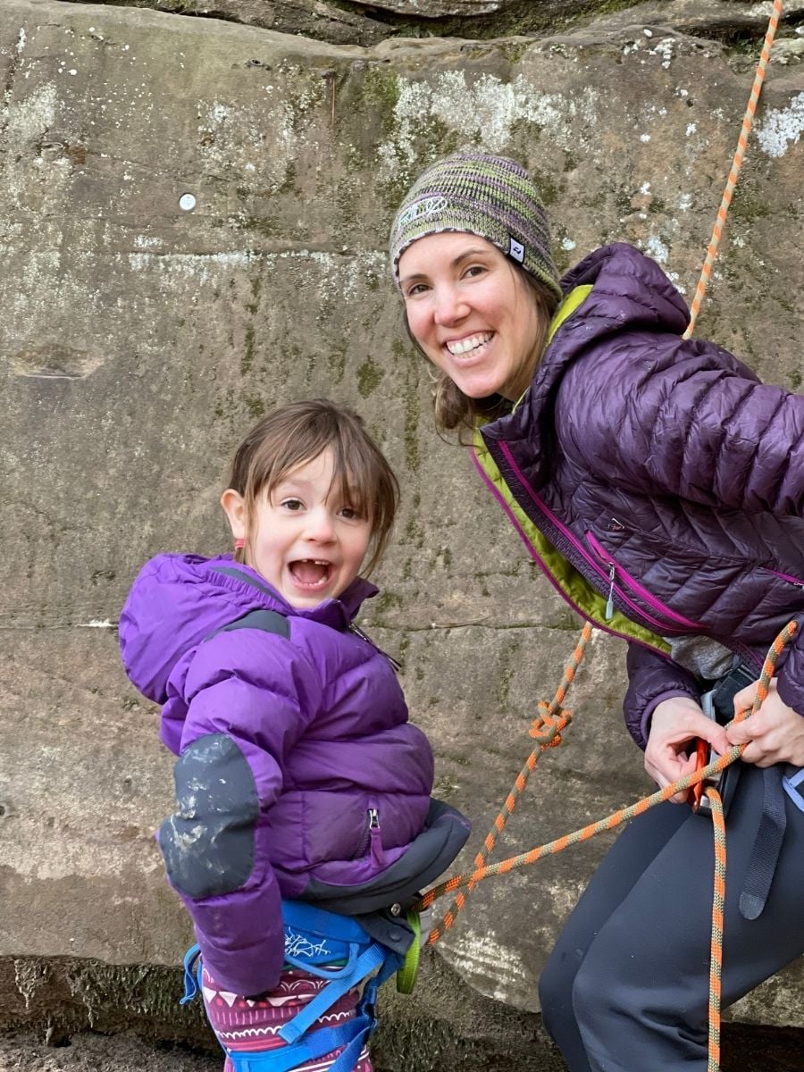 climbing in the winter