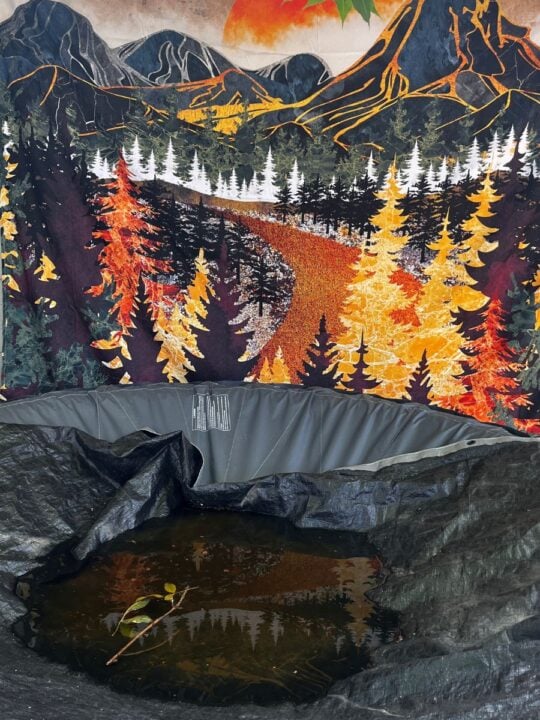 heavy rain needs to be drained, a tarp helps.