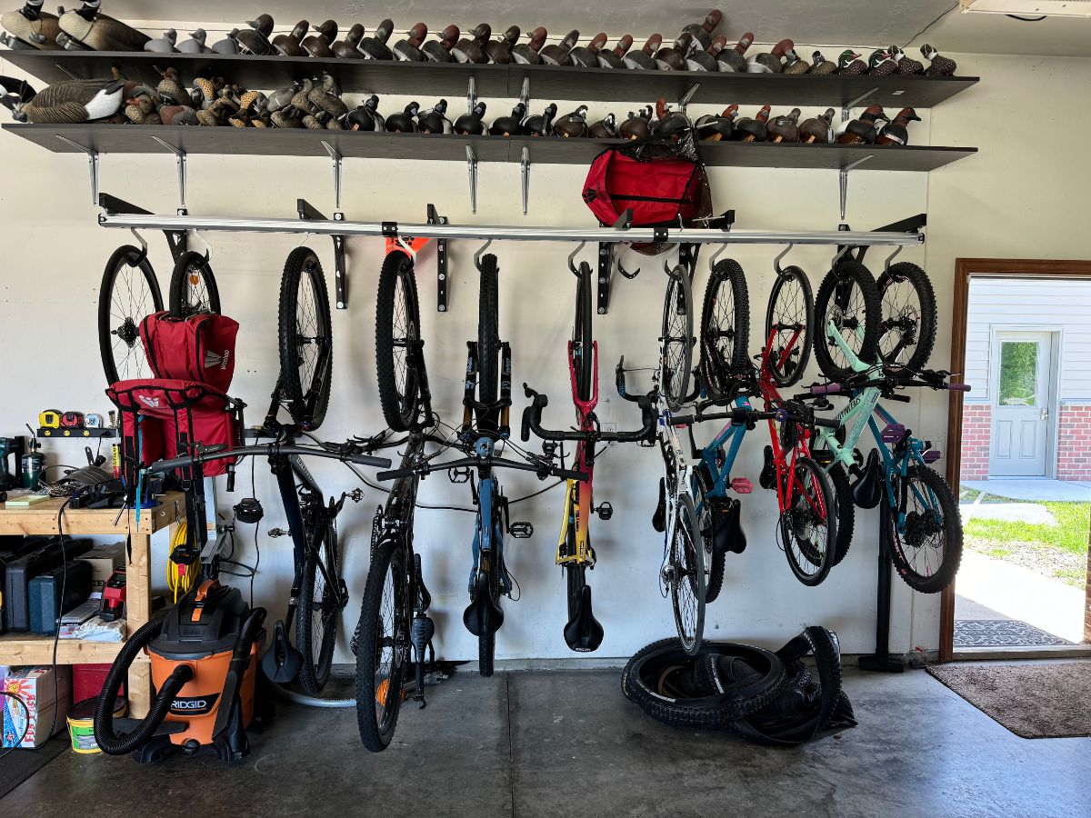 Bike Storage Stand Rack Garage Max 240lbs, Freestanding Gravity