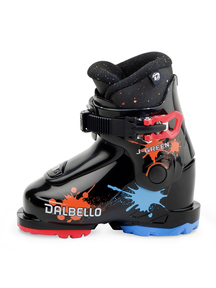 Black child's ski boot