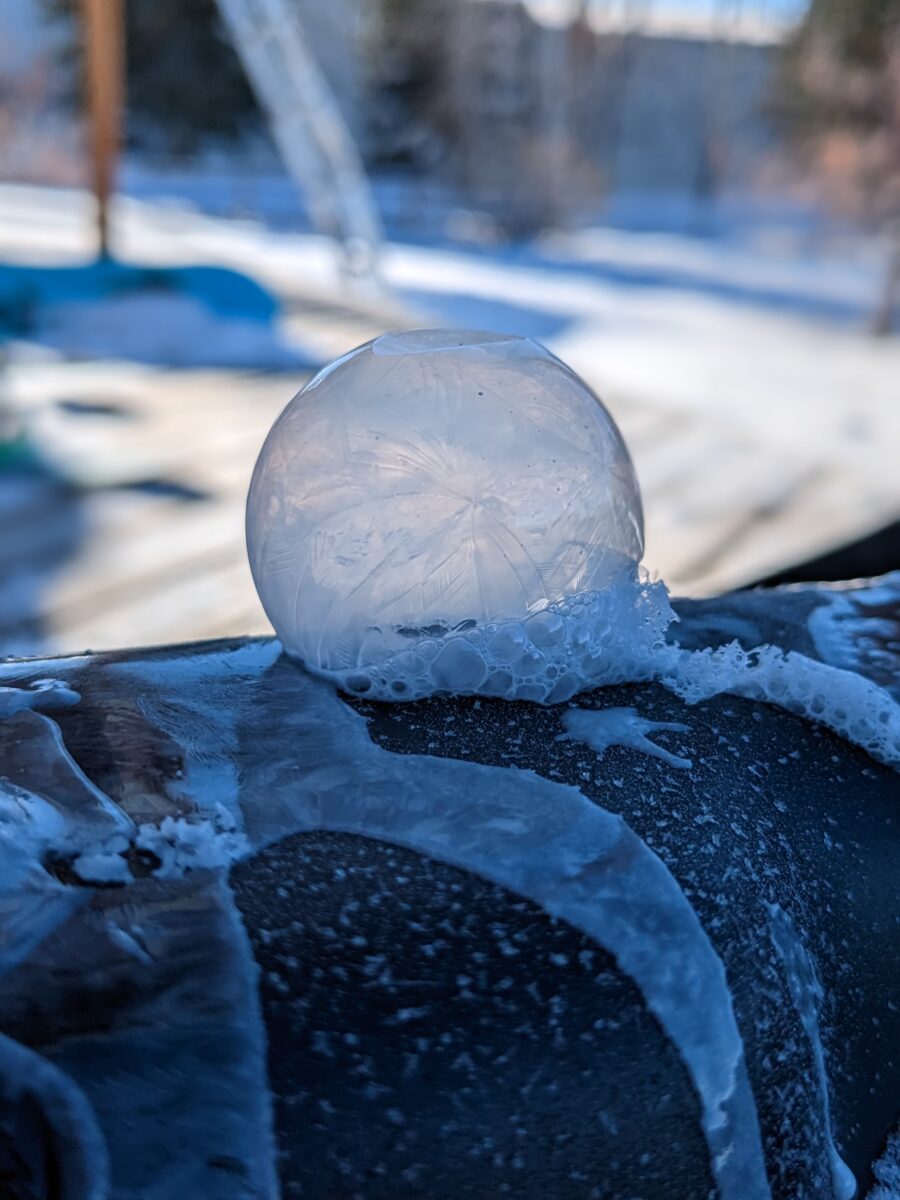 A frozen bubble.