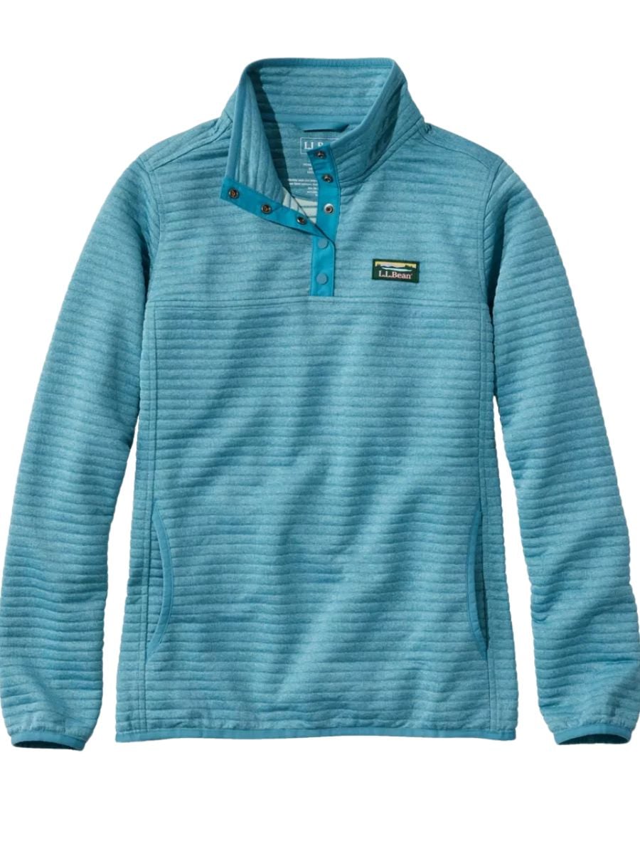 Light teal LL Bean pullover
