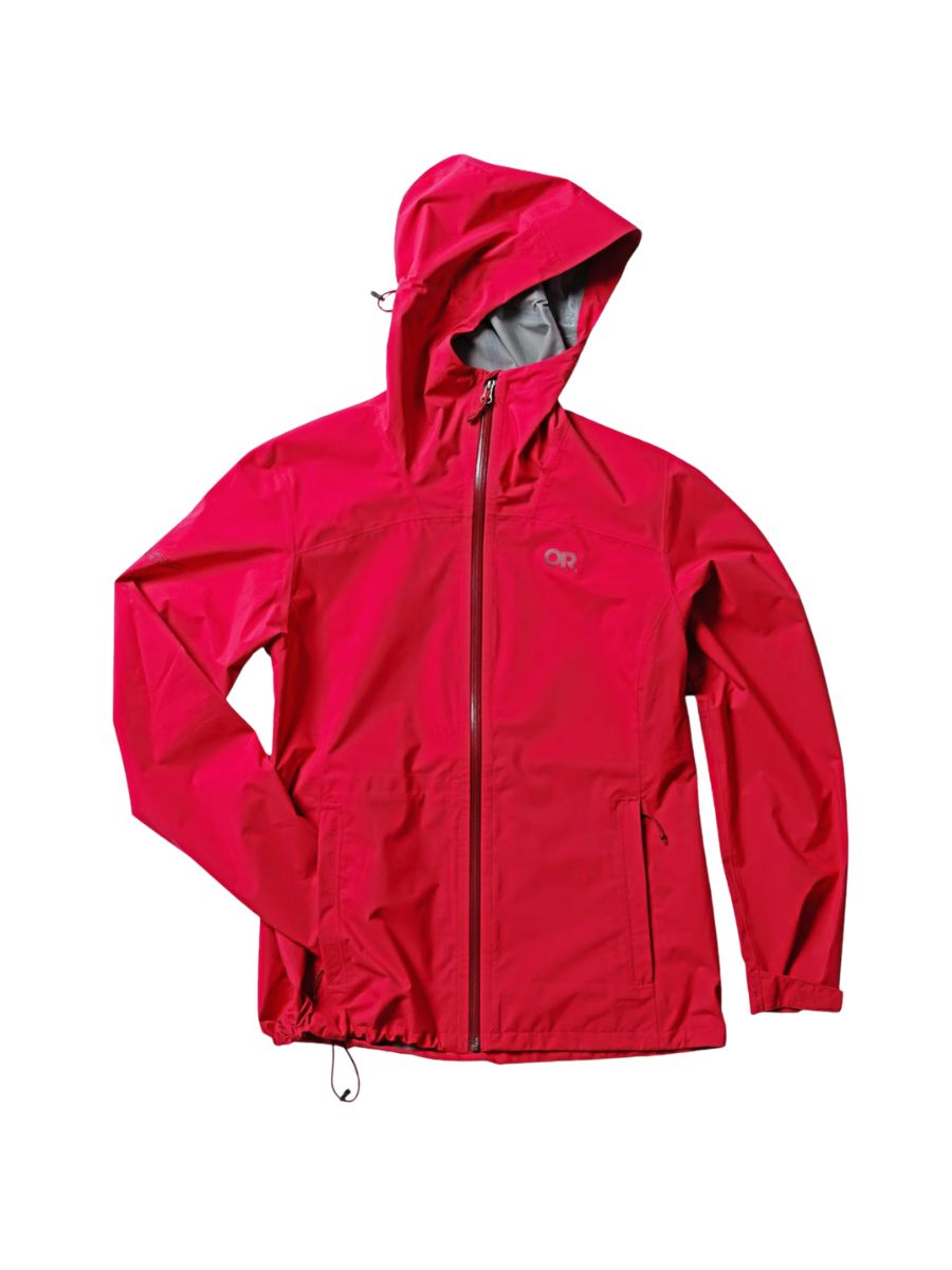 red OR rain jacket